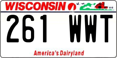 WI license plate 261WWT