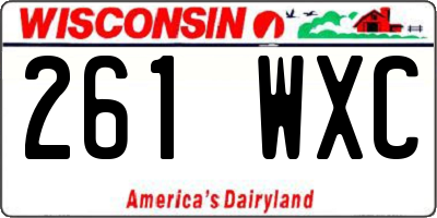 WI license plate 261WXC