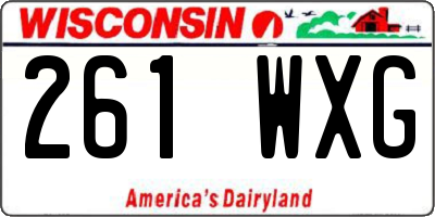 WI license plate 261WXG