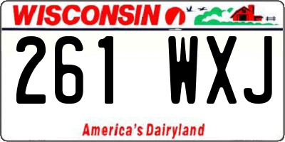 WI license plate 261WXJ