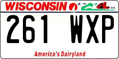 WI license plate 261WXP