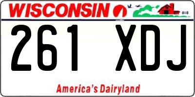 WI license plate 261XDJ