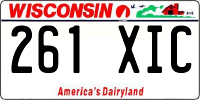 WI license plate 261XIC