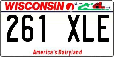 WI license plate 261XLE