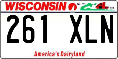 WI license plate 261XLN