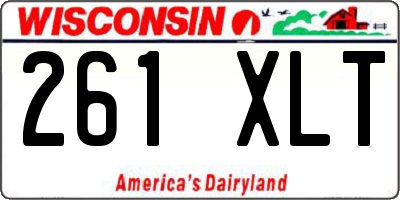 WI license plate 261XLT