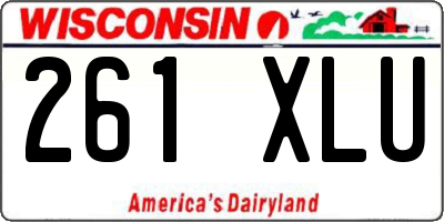 WI license plate 261XLU