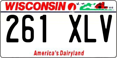 WI license plate 261XLV
