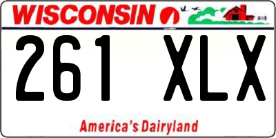 WI license plate 261XLX