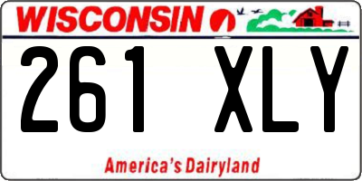 WI license plate 261XLY