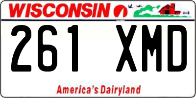 WI license plate 261XMD