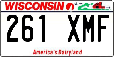 WI license plate 261XMF