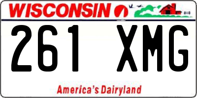WI license plate 261XMG