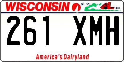 WI license plate 261XMH
