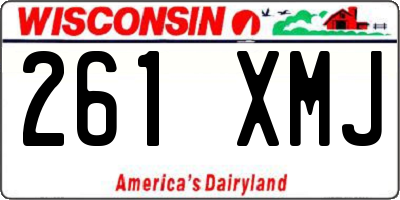 WI license plate 261XMJ
