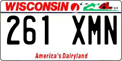WI license plate 261XMN