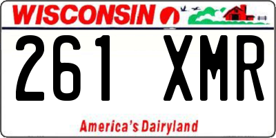 WI license plate 261XMR