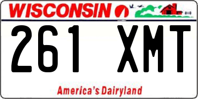 WI license plate 261XMT