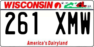 WI license plate 261XMW