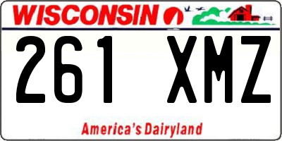 WI license plate 261XMZ