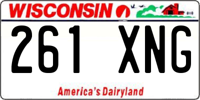 WI license plate 261XNG