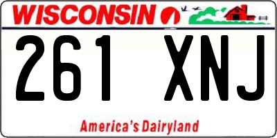 WI license plate 261XNJ