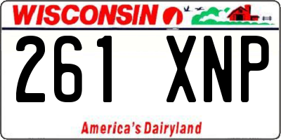 WI license plate 261XNP