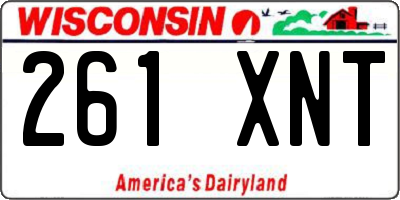 WI license plate 261XNT