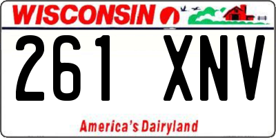 WI license plate 261XNV
