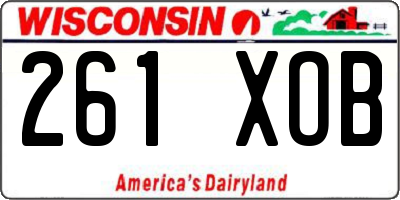 WI license plate 261XOB