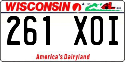 WI license plate 261XOI