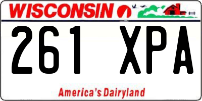 WI license plate 261XPA