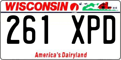WI license plate 261XPD