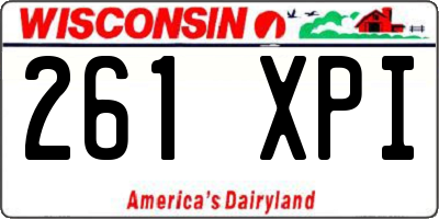 WI license plate 261XPI