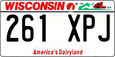 WI license plate 261XPJ