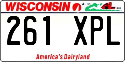 WI license plate 261XPL