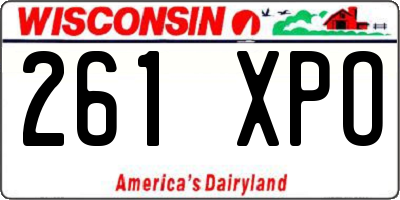 WI license plate 261XPO