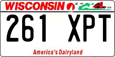 WI license plate 261XPT