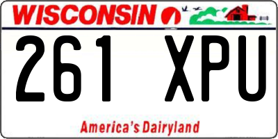 WI license plate 261XPU