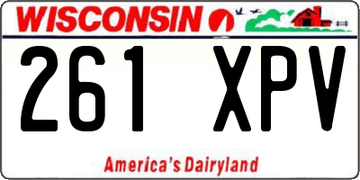 WI license plate 261XPV