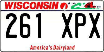 WI license plate 261XPX