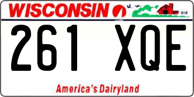 WI license plate 261XQE