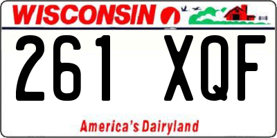 WI license plate 261XQF