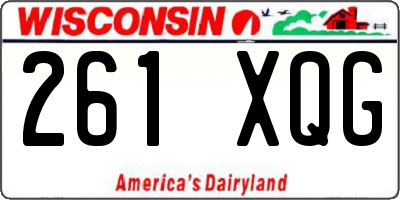 WI license plate 261XQG