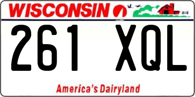 WI license plate 261XQL