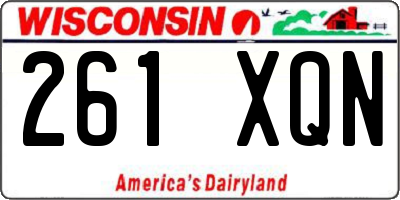 WI license plate 261XQN