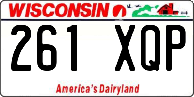 WI license plate 261XQP
