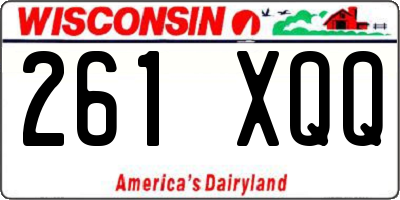 WI license plate 261XQQ