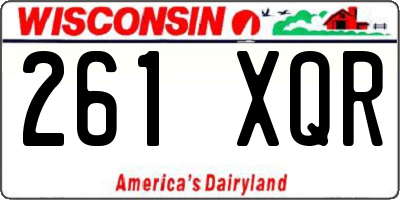 WI license plate 261XQR