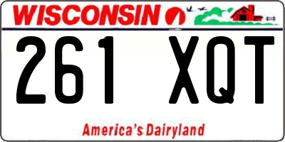 WI license plate 261XQT